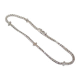 【中古】 K18WG デザインジュエリー クロスダイヤ ブレスレット K18ホワイトゴールド ダイヤモンド レディース【Aランク】