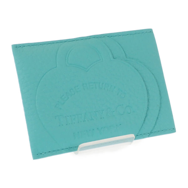 【中古】ティファニー TIFFANY&Co. リターントゥ 72019946 カードケース トリヨンレザー ブルー レディース【SAランク】