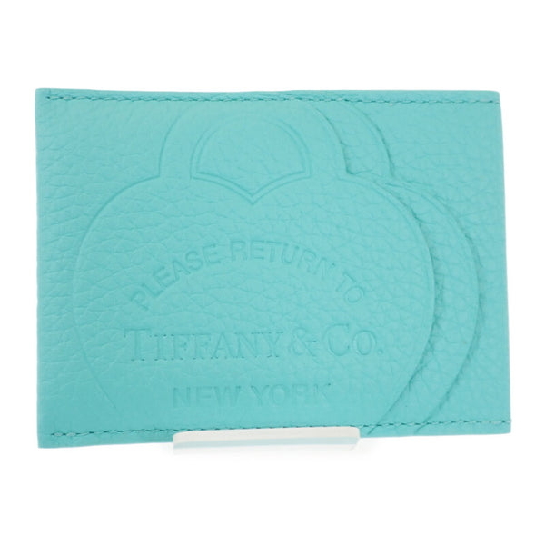 【中古】ティファニー TIFFANY&Co. リターントゥ 72019946 カードケース トリヨンレザー ブルー レディース【SAランク】