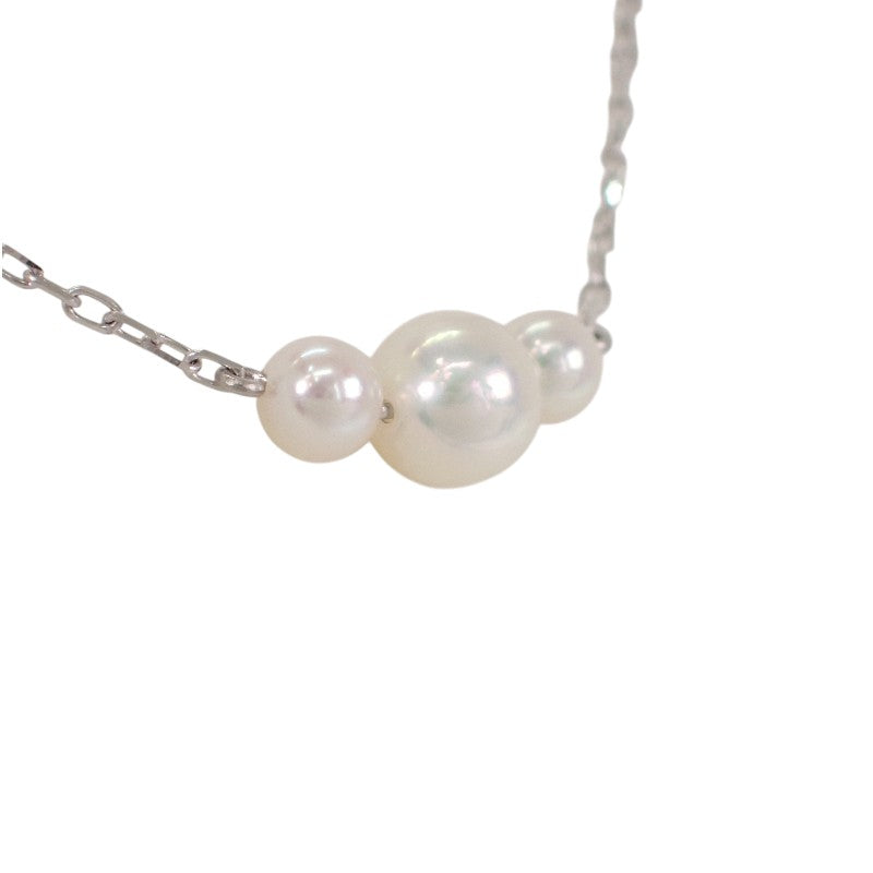 ミキモト MIKIMOTO パール ペンダント 3P ネックレス アコヤ真珠 K18