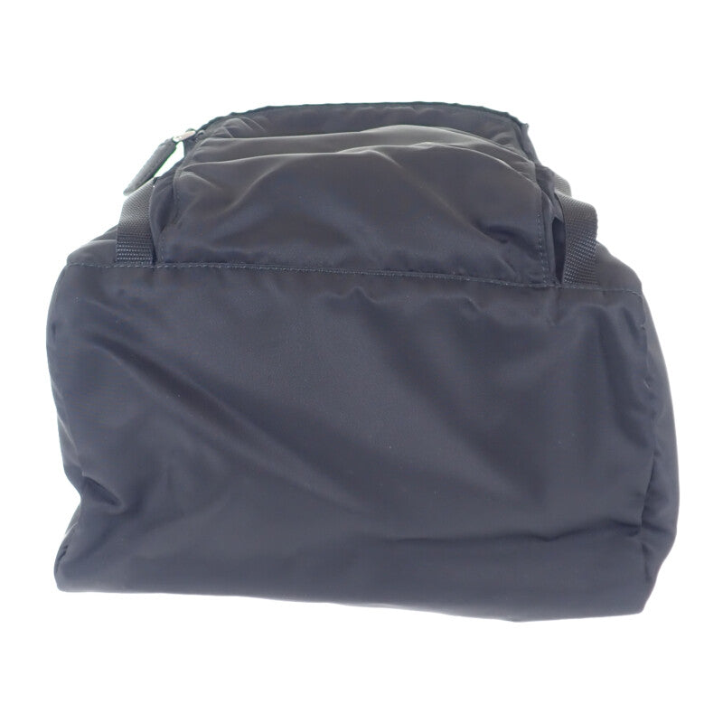 プラダ PRADA Re-Nylon バックパック 1BZ039 リュック・デイパック ナイロン ブラック シルバー金具 メンズ レディース【中古】【Aランク】
