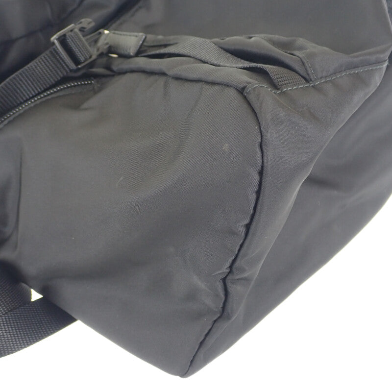 プラダ PRADA Re-Nylon バックパック 1BZ039 リュック・デイパック ナイロン ブラック シルバー金具 メンズ レディース【中古】【Aランク】