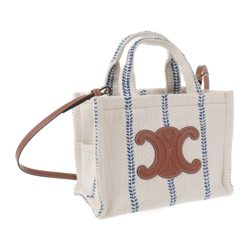 【中古】セリーヌ CELINE スモール カバ タイス 199162EYI01BB 2WAYバッグ ハンドバッグ ショルダーバッグ レザー パイル ホワイト レディース【Aランク】