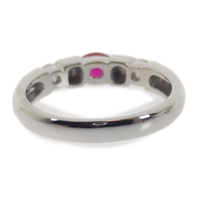 Pt900 R D デザインジュエリー リング Pt900プラチナ 10号 ルビー ダイヤモンド レディース【中古】【Aランク】