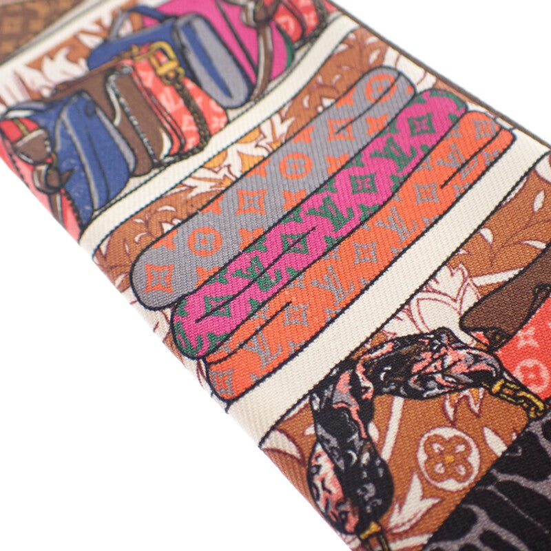 ルイヴィトン LOUIS VUITTON バンドーBB プリヴェ M76111 モノグラム スカーフ シルク ブラウン マルチカラー レディース【中古】【Aランク】