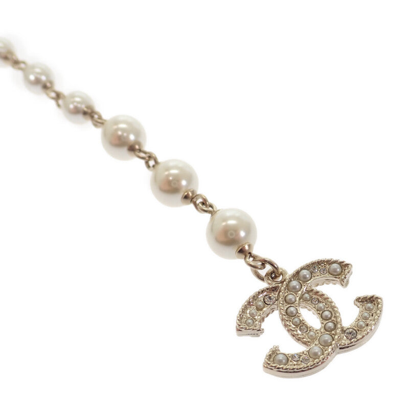 シャネル CHANEL ココマーク チェーン A19C刻印 ベルト GP フェイクパール ラインストーン レディース【中古】【Aランク】