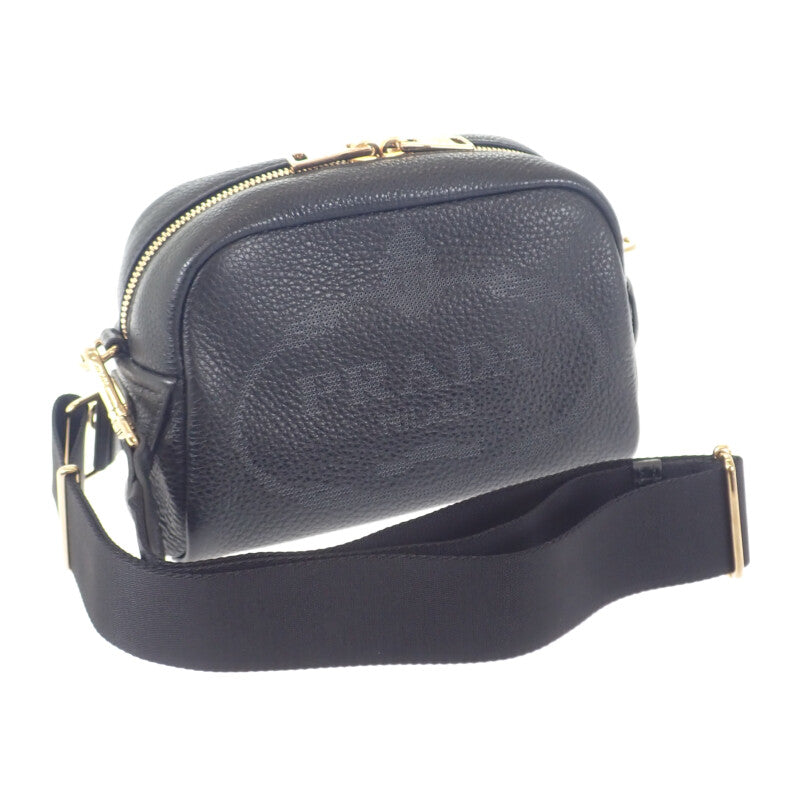 【中古】プラダ PRADA ヴィッテロダイノ 1BH187 ショルダーバッグ レザー NERO ブラック レディース【Aランク】