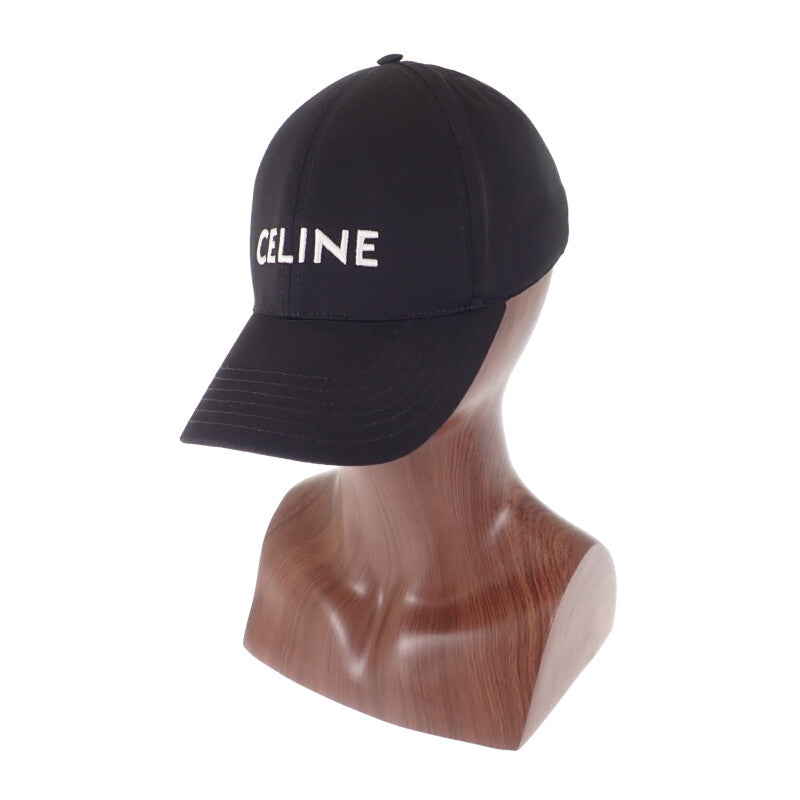 【中古】セリーヌ CELINE ベースボール 2AUS9242N.38NO キャップ コットン ポリエステル ブラック シルバー金具 S レディース メンズ【ABランク】