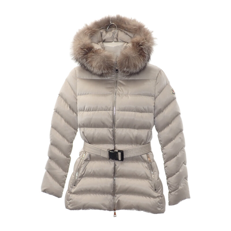 モンクレール MONCLER CUPIDONE 1 H20931A0013559685 ダウンジャケット ナイロン ブルーフロストフォックスファー グレー レディース【中古】【ABランク】