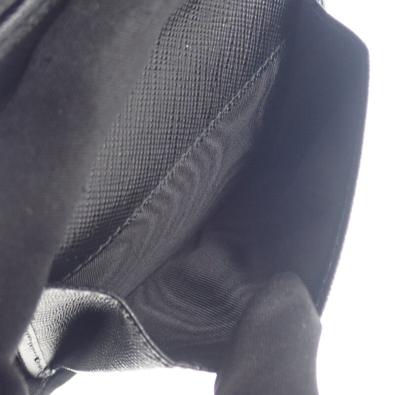 プラダ PRADA Re-Nylon テスートコンパクトウォレット 1MV204 二つ折り財布 サフィアーノ ナイロン ブラック レディース メンズ【中古】【SAランク】