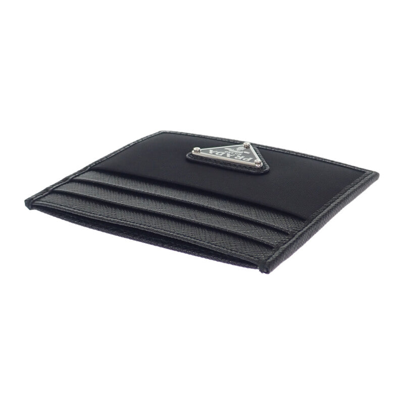 プラダ PRADA Re-Nylon サフィアーノ 2MC025_2DMH_F0002 カードケース ナイロン ブラック レディース メンズ【中古】【Sランク】