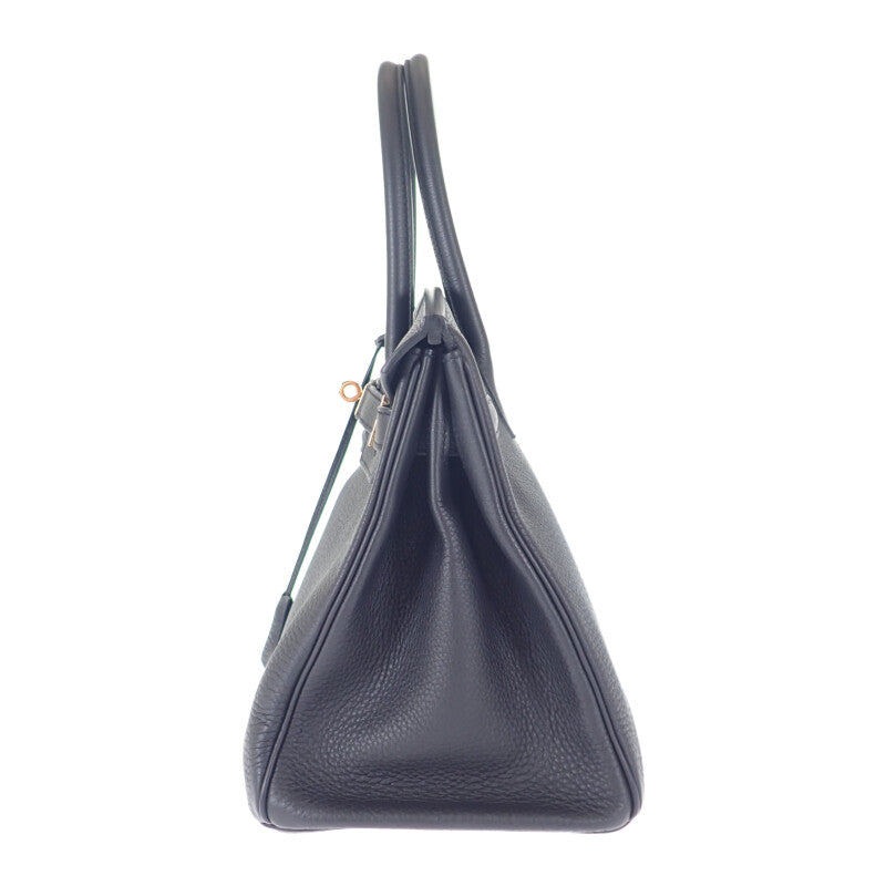 エルメス HERMES バーキン30 ハンドバッグ トゴ ブラック ゴールド金具 レディース【中古】【ABランク】