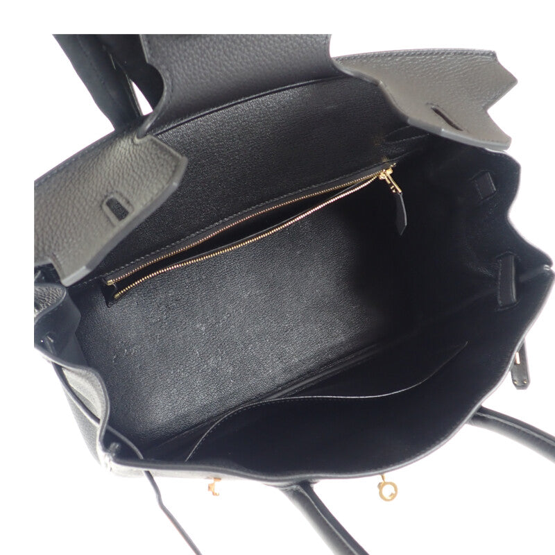 エルメス HERMES バーキン30 ハンドバッグ トゴ ブラック ゴールド金具 レディース【中古】【ABランク】