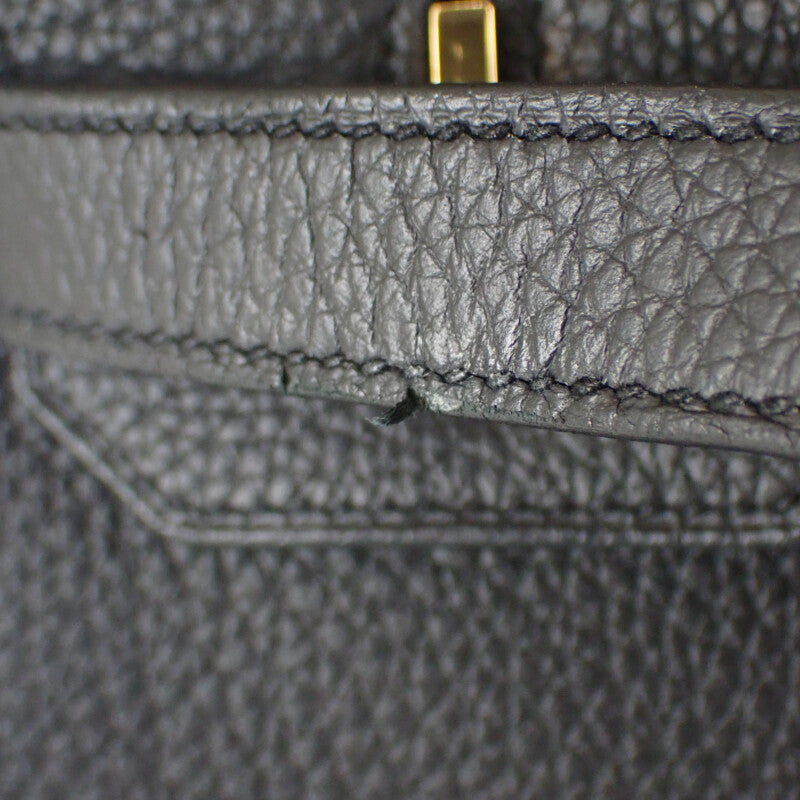エルメス HERMES バーキン30 ハンドバッグ トゴ ブラック ゴールド金具 レディース【中古】【ABランク】