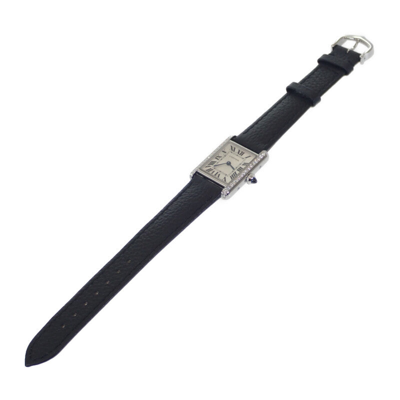 カルティエ CARTIER タンクマスト SM W4TA0016 腕時計 ステンレススチール ダイヤモンド カーフレザー クオーツ シルバー文字盤 レディース【中古】【Aランク】
