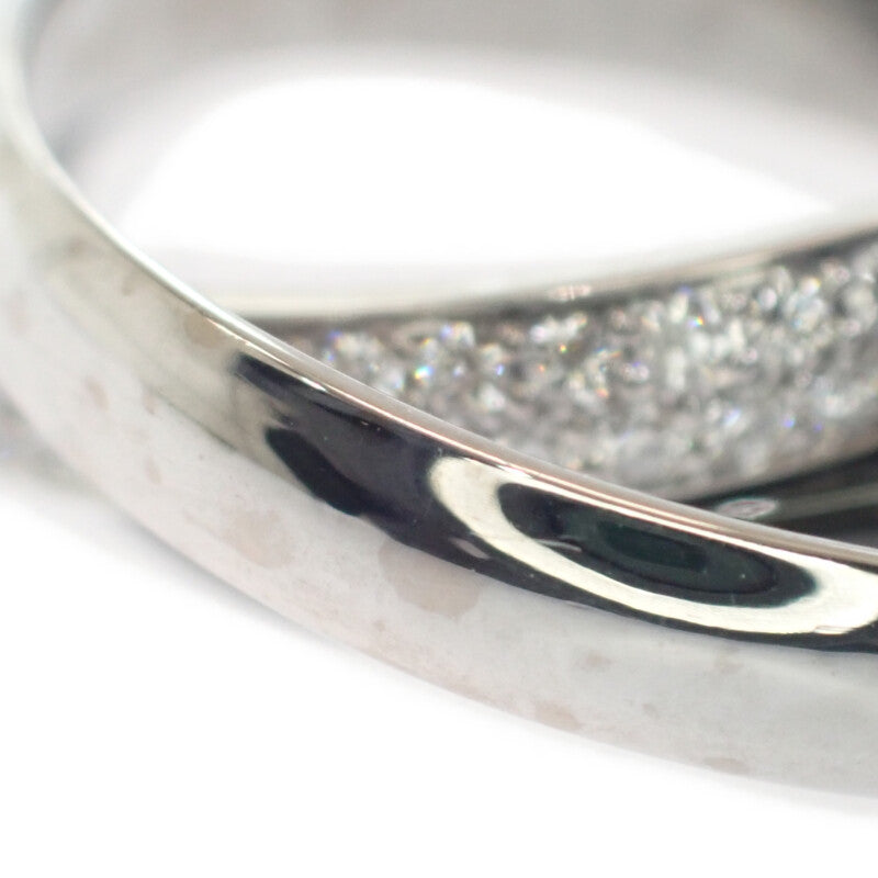 カルティエ CARTIER トリニティ SM フルエタニティ 11号 B4235451 リング K18ホワイトゴールド セラミック ブラック ダイヤモンド レディース【中古】【Aランク】