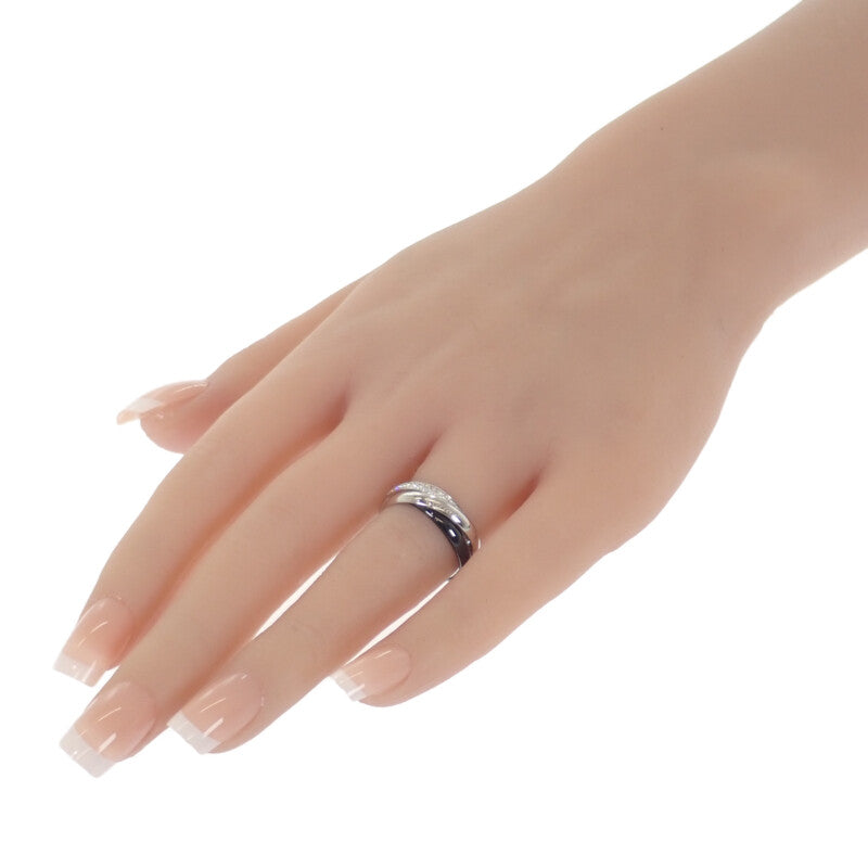 カルティエ CARTIER トリニティ SM フルエタニティ 11号 B4235451 リング K18ホワイトゴールド セラミック ブラック ダイヤモンド レディース【中古】【Aランク】