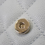 シャネル CHANEL フラップ フォンケース AP3744 ショルダーバッグ グレインドカーフスキン ライトブルー ゴールド金具 レディース【中古】【Aランク】