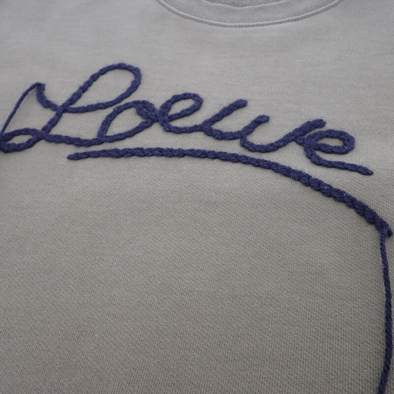 ロエベ LOEWE ロゴ シャツ 長袖 M H526Y24J06 スウェット コットン カーキ メンズ【中古】【Aランク】