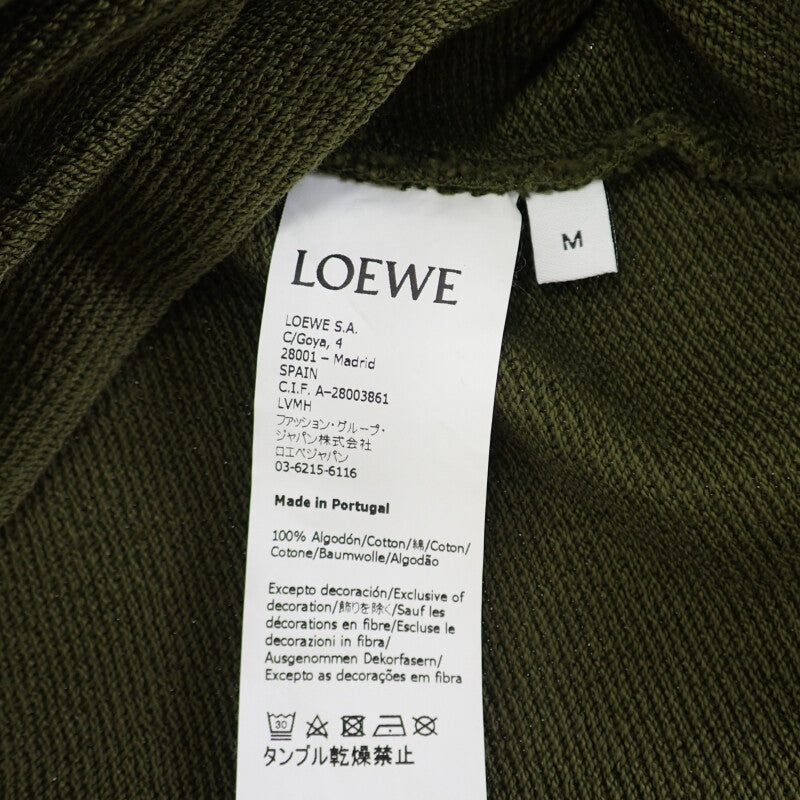 ロエベ LOEWE ロゴ シャツ 長袖 M H526Y24J06 スウェット コットン カーキ メンズ【中古】【Aランク】