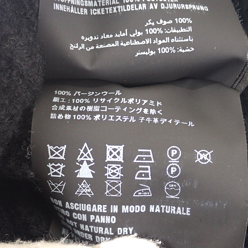 プラダ PRADA シェーカー ギャバジンxウール M UMD446_1WTO_F0002_S_202 ニットキャップ ウール ナイロン ブラック メンズ【中古】【ABランク】