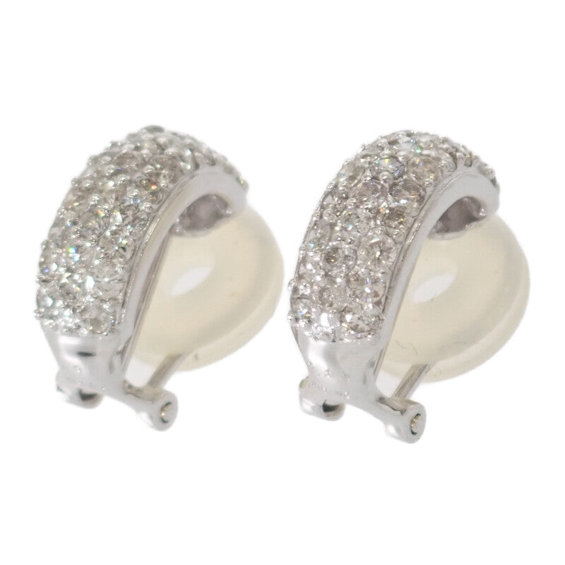 デザインジュエリー イヤリング 兼用 2way ピアス K18ホワイトゴールド ダイヤモンド レディース【中古】【Aランク】