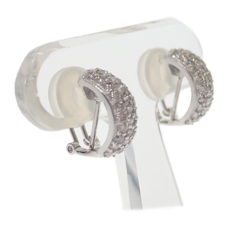 デザインジュエリー イヤリング 兼用 2way ピアス K18ホワイトゴールド ダイヤモンド レディース【中古】【Aランク】