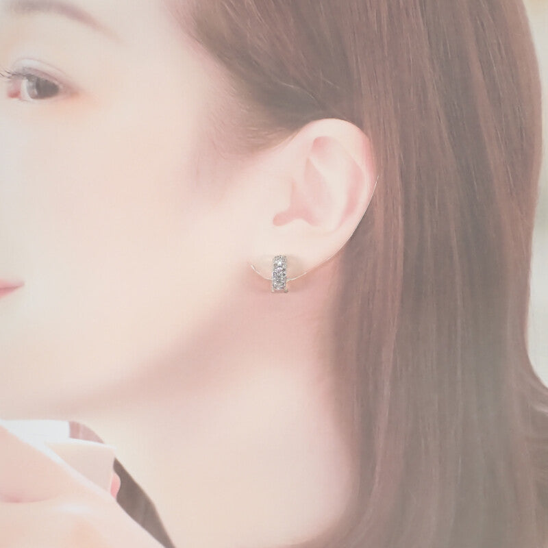 デザインジュエリー イヤリング 兼用 2way ピアス K18ホワイトゴールド ダイヤモンド レディース【中古】【Aランク】