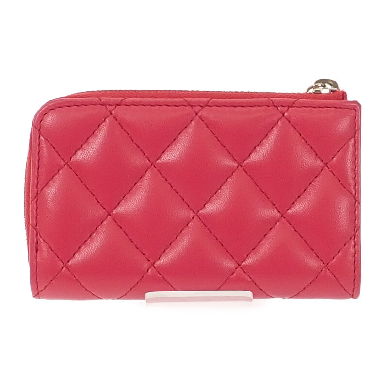 シャネル CHANEL ほぼ新品 シャネル コインケース キーリング付き PINK
