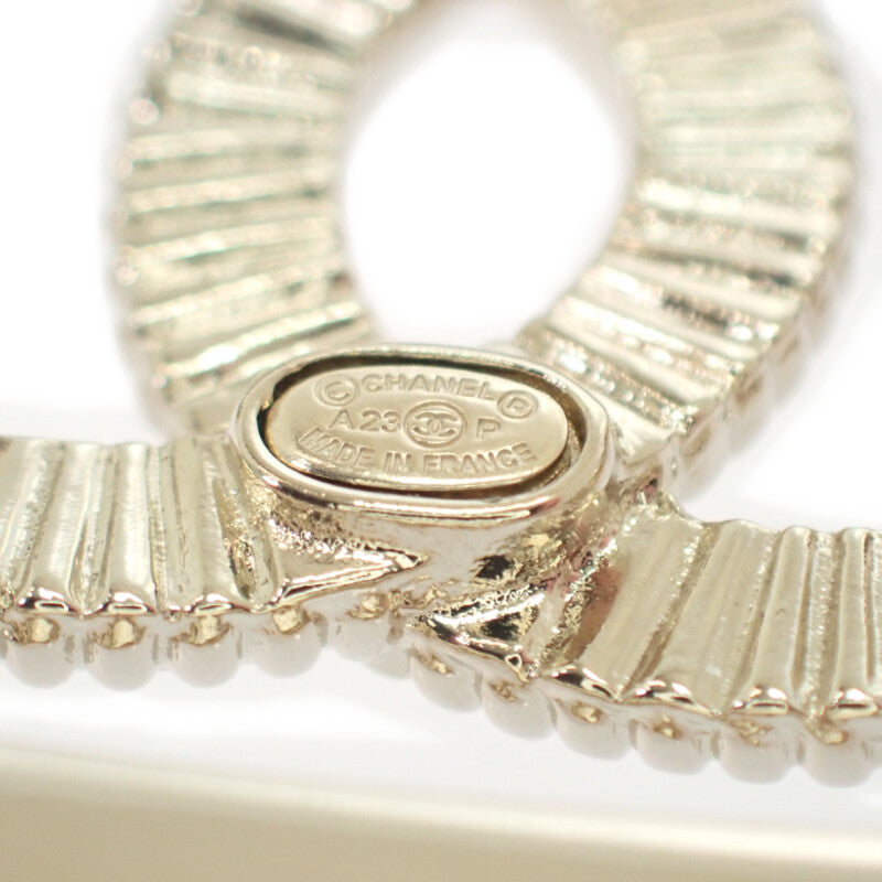 シャネル CHANEL CCスクエア A23P刻印 ブローチ メタル クリスタル