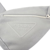 プラダ PRADA ヴィッテロダイノ 2VZ098 ボディバッグ レザー グレー シルバー金具 メンズ【中古】【Aランク】