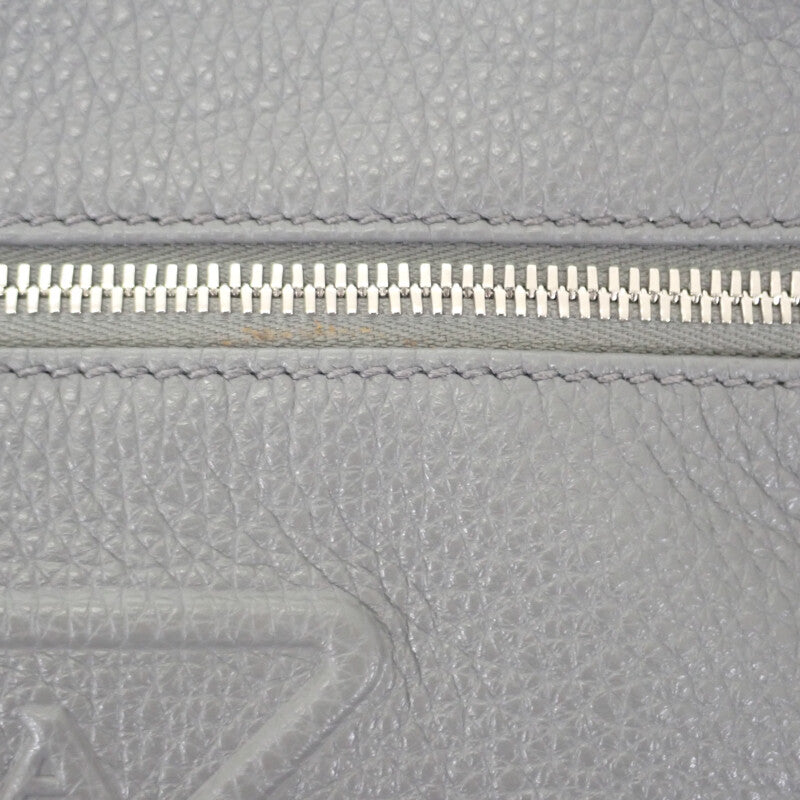 プラダ PRADA ヴィッテロダイノ 2VZ098 ボディバッグ レザー グレー シルバー金具 メンズ【中古】【Aランク】