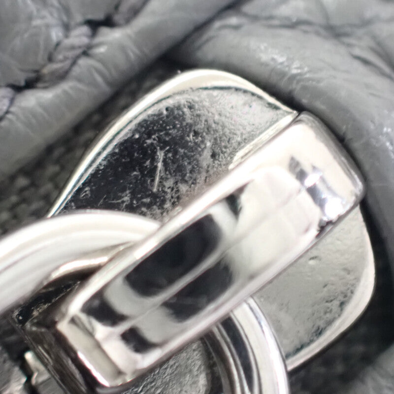 プラダ PRADA ヴィッテロダイノ 2VZ098 ボディバッグ レザー グレー シルバー金具 メンズ【中古】【Aランク】