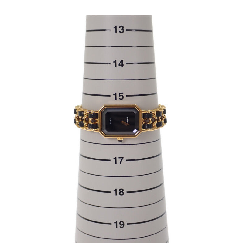 シャネル CHANEL プルミエール L H0001 腕時計 GP レザー クオーツ シャネル CHANEL プルミエール L H0001 腕時計 GP レザー クオーツ