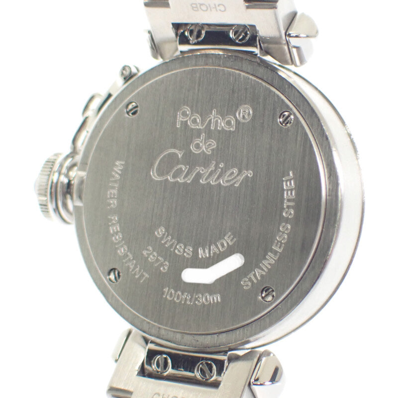カルティエ CARTIER ミスパシャ W3140007 腕時計 ステンレススチール クオーツ シルバー文字盤 レディース【中古】【ABランク】