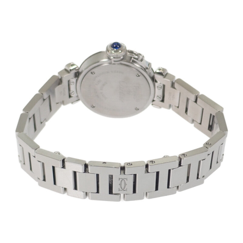 カルティエ CARTIER ミスパシャ W3140007 腕時計 ステンレススチール クオーツ シルバー文字盤 レディース【中古】【ABランク】