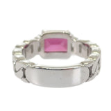 【商談中/対象者以外注文不可】シャネル CHANEL プルミエール 11.5号 リング K18ホワイトゴールド ピンクガーネット レディース【中古】【Aランク】