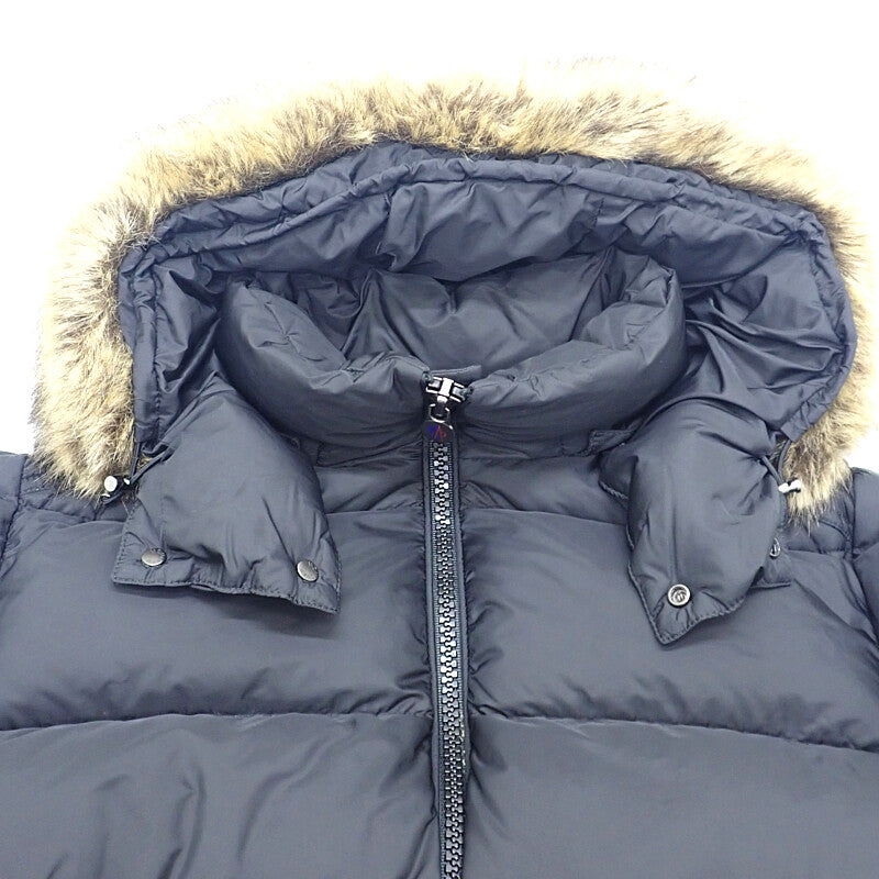 モンクレール MONCLER Mayaf マヤ ファー付き ショートダウンジャケット 4 I20911A00198 5968E ダウンジャケット ナイロン ダウン ブラック メンズ【中古】【Aランク】