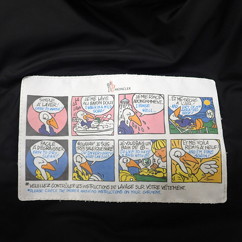 モンクレール MONCLER Mayaf マヤ ファー付き ショートダウンジャケット 4 I20911A00198 5968E ダウンジャケット ナイロン ダウン ブラック メンズ【中古】【Aランク】