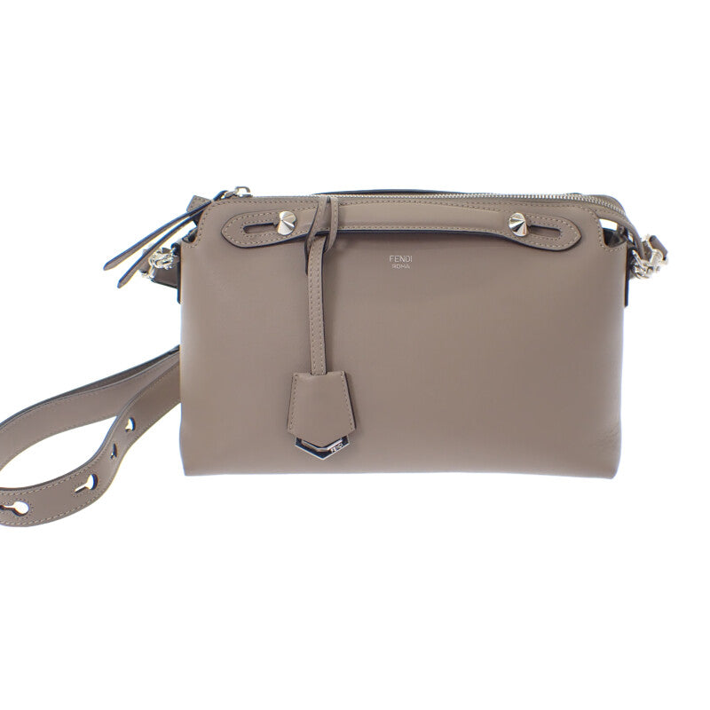 フェンディ FENDI バイザウェイミディアム 8BL1461D5F0NJ3 2WAYバッグ ショルダーバッグ カーフスキン グレー シルバー金具 レディース【中古】【ABランク】