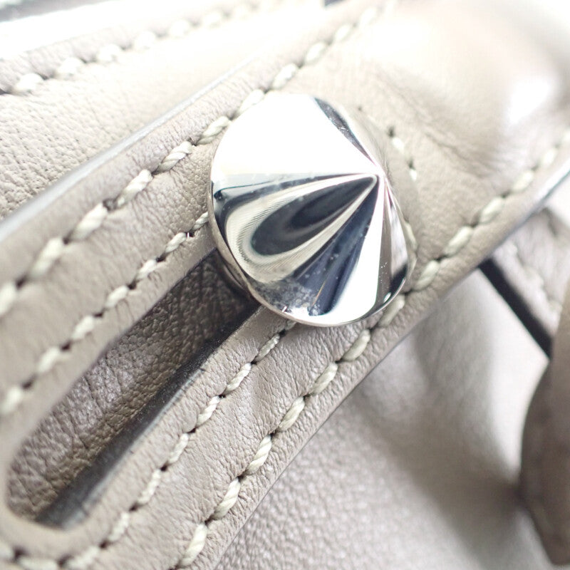 フェンディ FENDI バイザウェイミディアム 8BL1461D5F0NJ3 2WAYバッグ ショルダーバッグ カーフスキン グレー シルバー金具 レディース【中古】【ABランク】