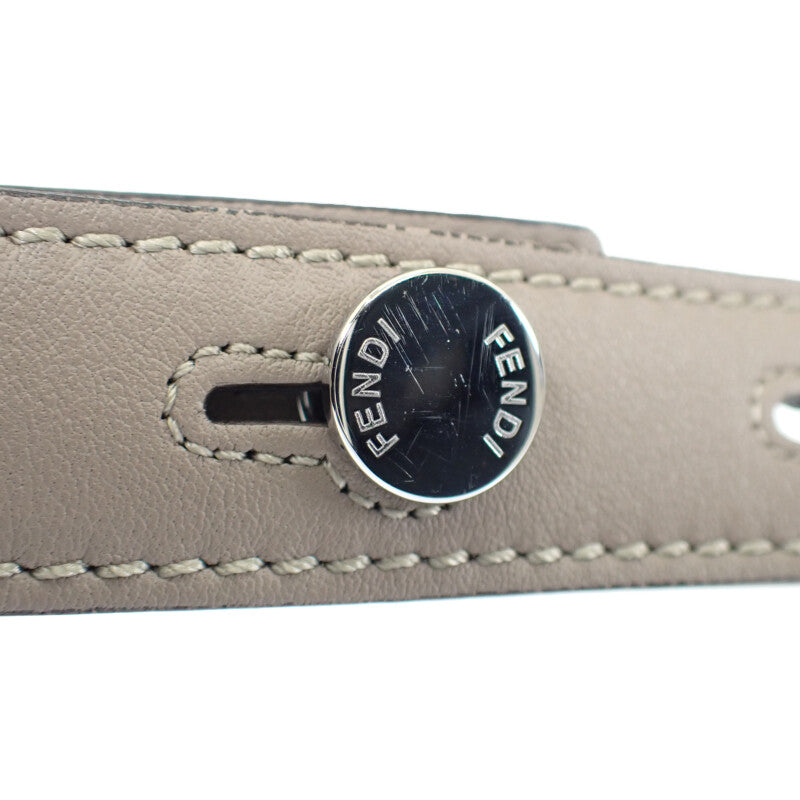 フェンディ FENDI バイザウェイミディアム 8BL1461D5F0NJ3 2WAYバッグ ショルダーバッグ カーフスキン グレー シルバー金具 レディース【中古】【ABランク】