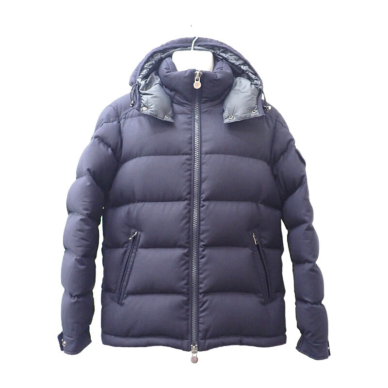 モンクレール MONCLER MONTGENEVRE ショート 1 H20911A53700 54272 ダウンジャケット ウール ネイビー メンズ【中古】【Aランク】