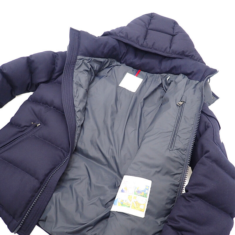 モンクレール MONCLER MONTGENEVRE ショート 1 H20911A53700 54272 ダウンジャケット ウール ネイビー メンズ【中古】【Aランク】