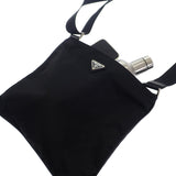 プラダ PRADA トライアングルロゴ VA0053 ショルダーバッグ ナイロン ブラック シルバー金具 メンズ レディース【中古】【Aランク】