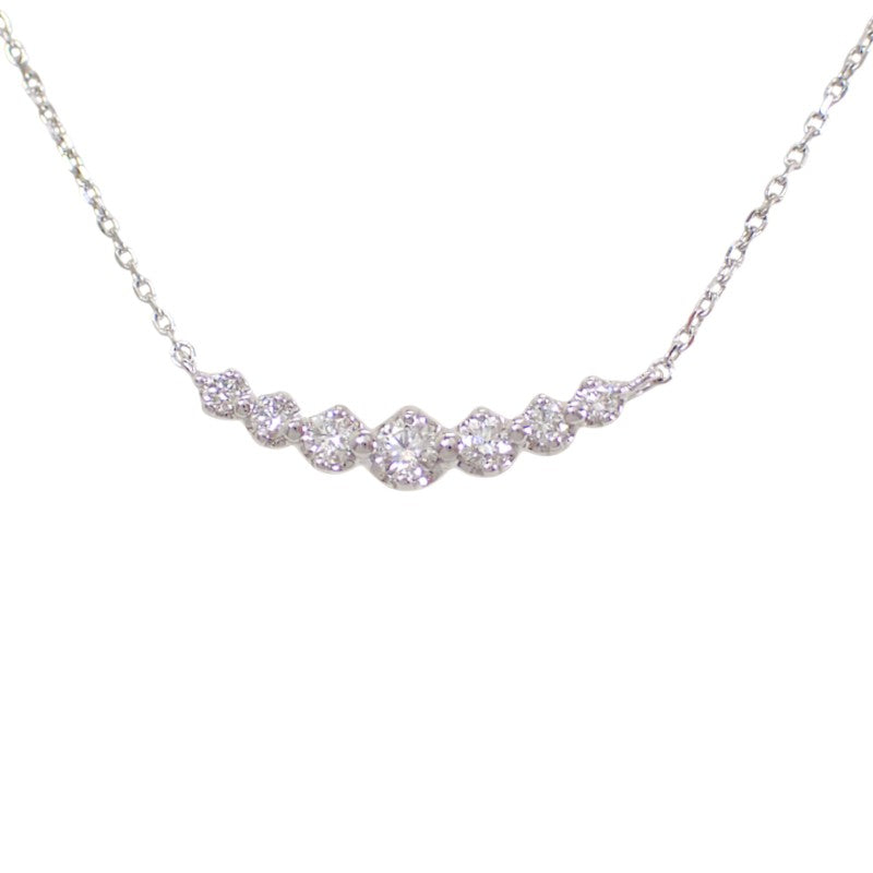 ヨンドシー 4℃ ダイヤモンド ネックレス K18ホワイトゴールド ダイヤモンド レディース【中古】【Aランク】
