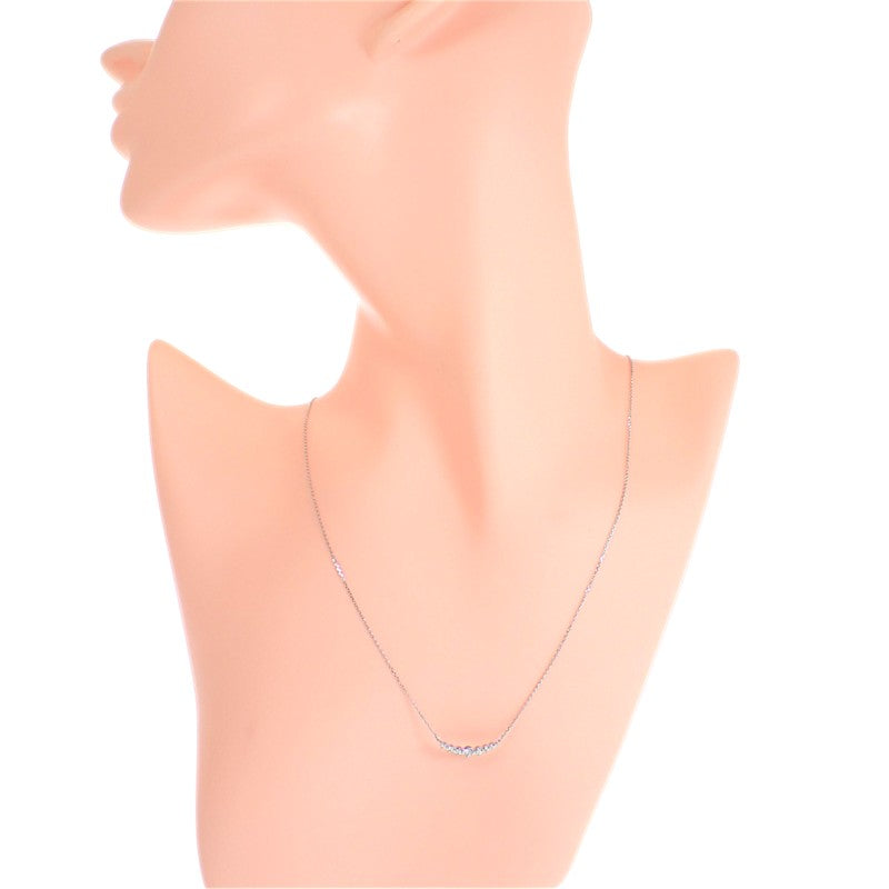 ヨンドシー 4℃ ダイヤモンド ネックレス K18ホワイトゴールド ダイヤモンド レディース【中古】【Aランク】