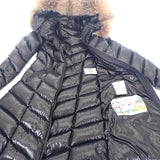モンクレール MONCLER ファー付きロング H20931C00069_C0065 ダウンジャケット ナイロン ブラック 00 レディース【中古】【ABランク】