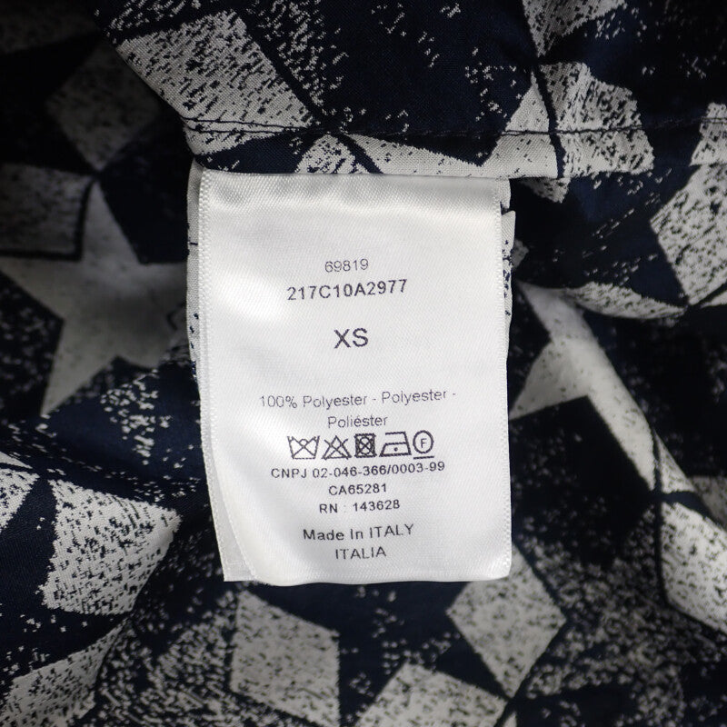 ディオール Dior スター アノラック XS 217C10A2977 パーカー ポリエステル ネイビー ホワイト レディース【中古】【Aランク】