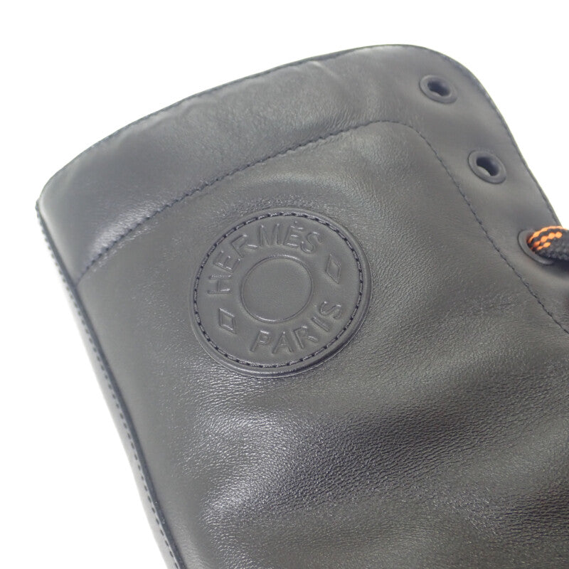 エルメス HERMES ショートブーツ フレッシュ 38 H242072Z02380 ブーツ カーフ ナッパ ブラック レディース【中古】【SAランク】